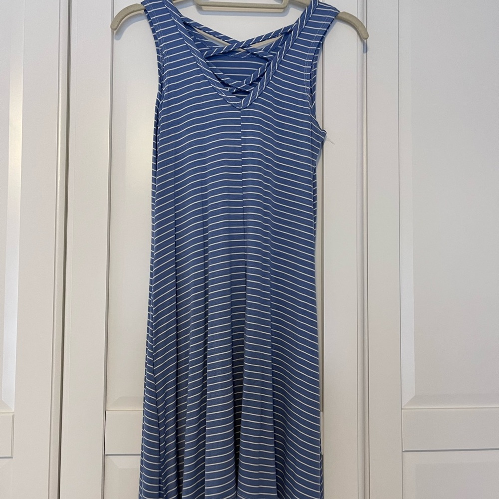 Olivia Rae Blue Striped Dress